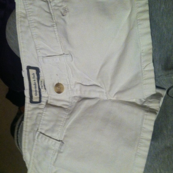 White denim shorts