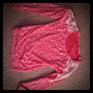 Pink and white spring top\sweater