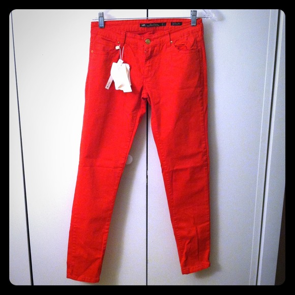 NEW Zara size 6 red slim pants