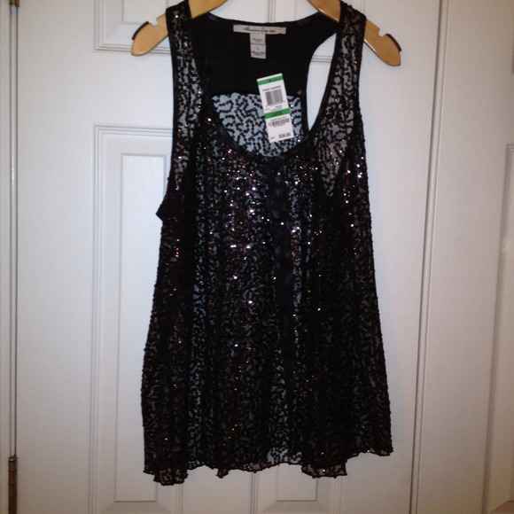 NWT sequin see through club top!