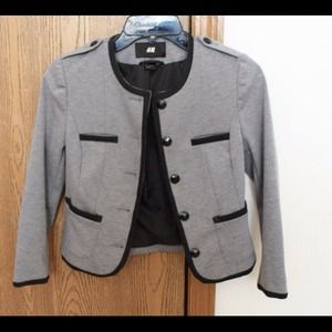 H&M grey cropped jacket