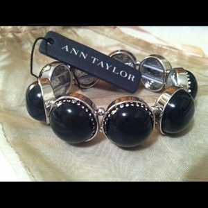 Brand new black stone and diamond bracelet