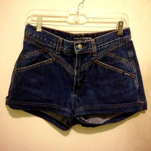 High-Rise Denim Shorts