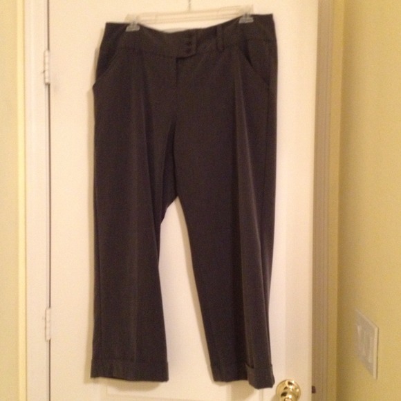 SOLD-Size 16 Gray Cuffed Dress pant