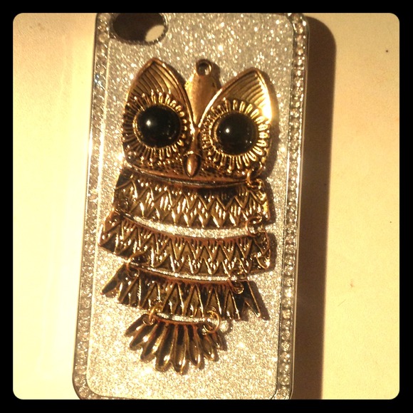 Owl bling iPhone 4/4S case new 3D