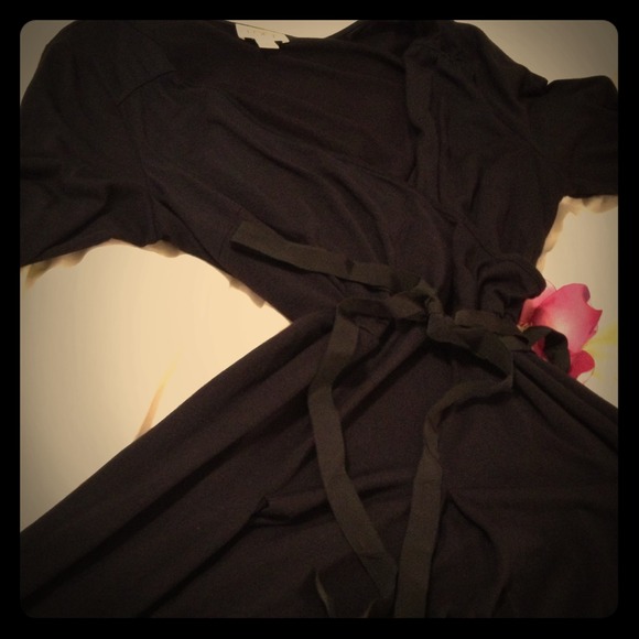Ann Taylor Loft Navy wrap dress