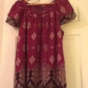 Purple peasant top and teal top