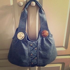Baby blue Kathy Van Zeeland handbag