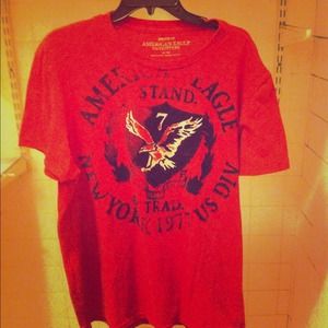 Red American eagle shirt