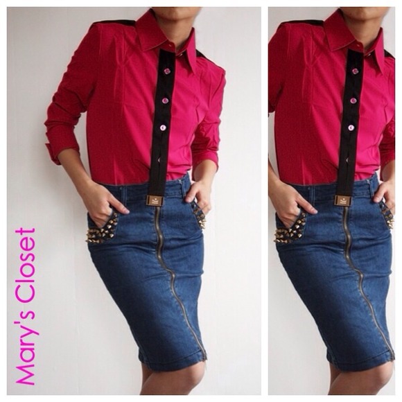 Fuchsia Color Trendy Blouse