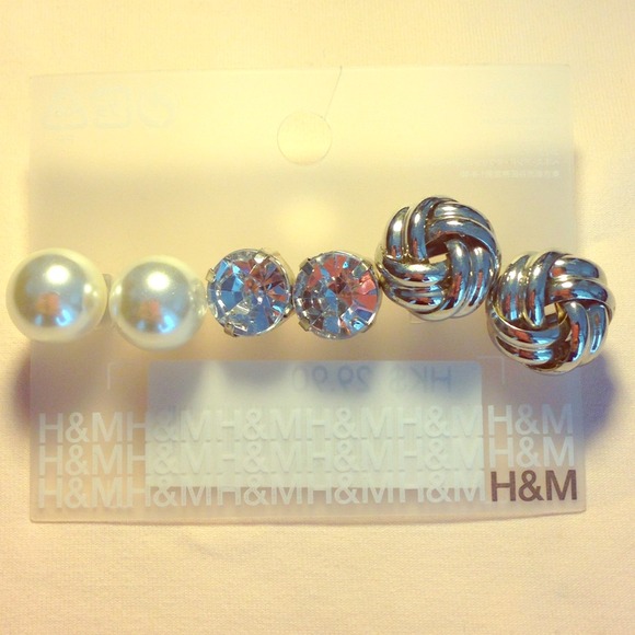 H&M 3 pairs studs