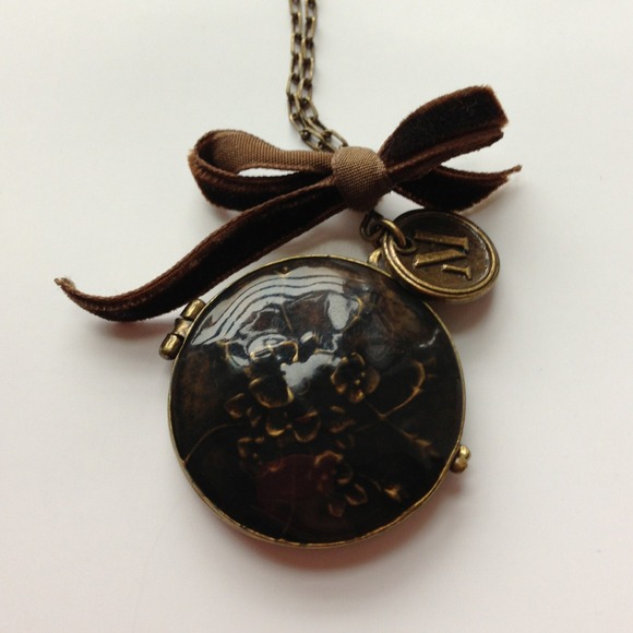 Metal long necklace, copper color