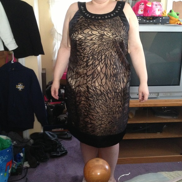 Gold and black dress