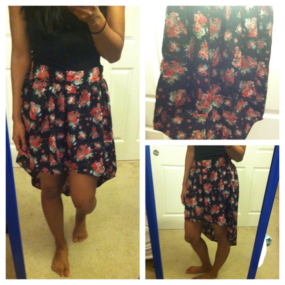 High-low floral skirt perfect for spring/summer