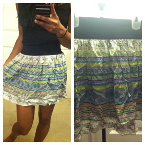Colorful high wasted skirt