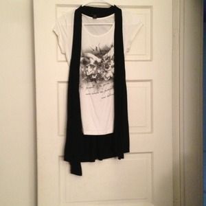 Tshirt with black shrug