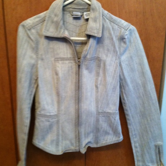 Armani exchange grey jean jacket! Mint condition!
