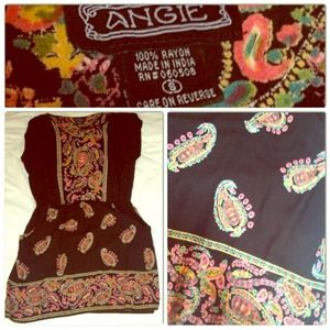 🎀Traded🎀 Black dress or top with paisley detail