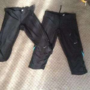Set of 2 Nike Dry Fit running capris