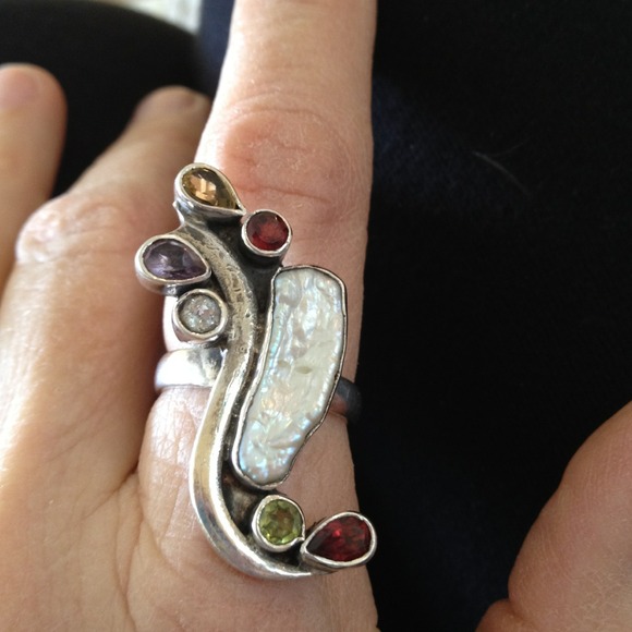 💝HOST PICK💝Fun bold sterling silver gem ring:) - Picture 1 of 2
