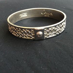 Coach sterling silver bangle