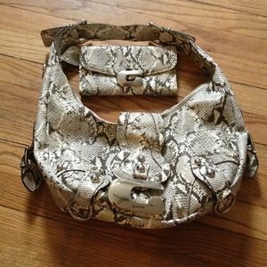 Guess bag with matching wallet.