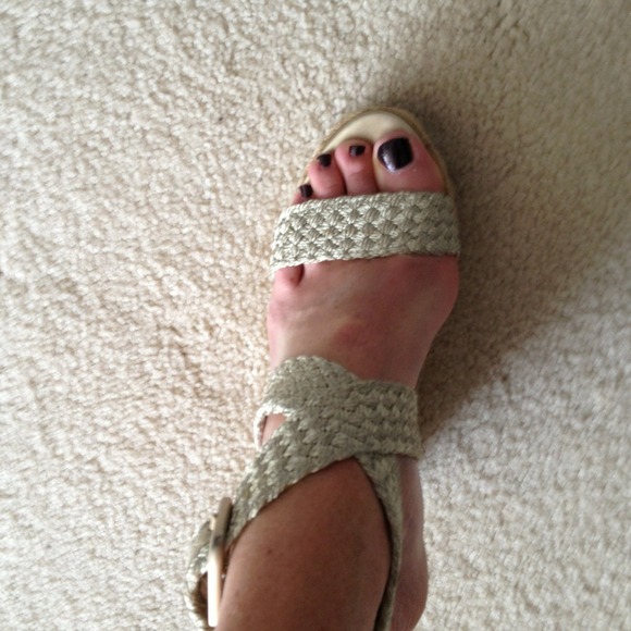 Jessica Simpson Gold Wedges.