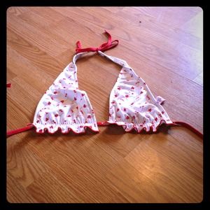 Bikini top! White/red. New w/out tags
