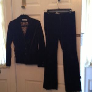 Chocolate brown velvet pantsuit