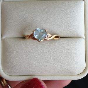 Bundle🌟3 14k rings!1 aquamarin/dia 2 amethyst/dia