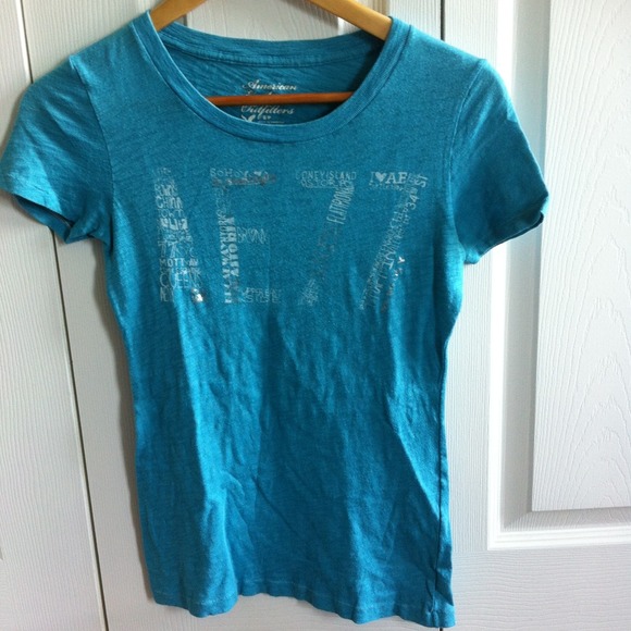 AE 77 light blue fitted tee - Picture 1 of 3