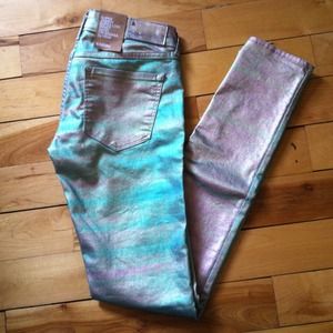 Iridescent Metallic Skinny Jeans - H&M