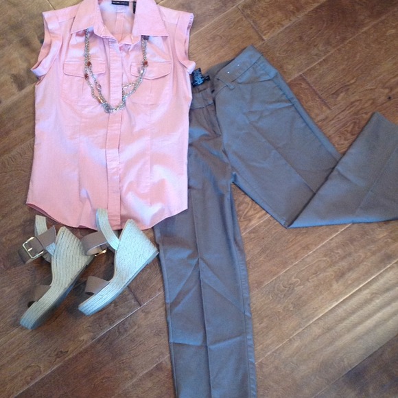 🚫🚫SOLD🚫🚫Pewter Cropped Dress Pants