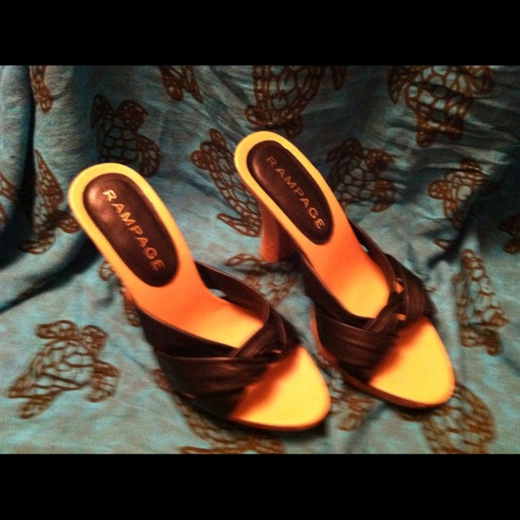 Rampage Black & Cork Heels