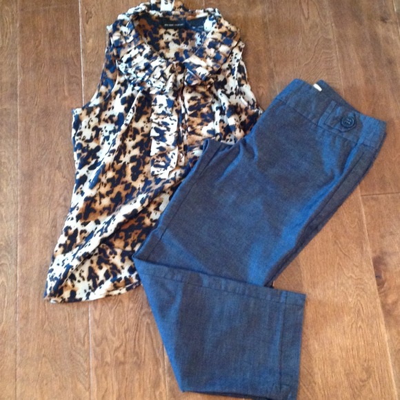 🚫🚫SOLD🚫🚫LOFT Faux Denim Cropped Dress Pants