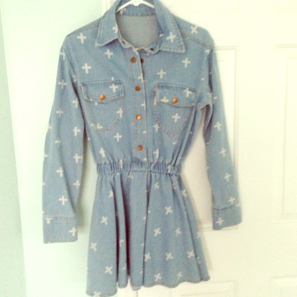 ❌ SOLD ❌ Cross denim dress, never been worn!