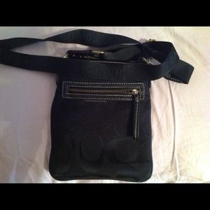 Black Coach Cross Body/wristlet