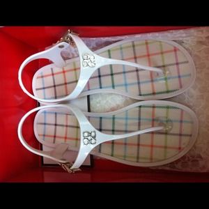 Coach plastic thongs!