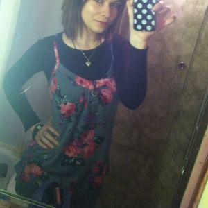 S/M Floral Print Spaghetti Strap Tank Top
