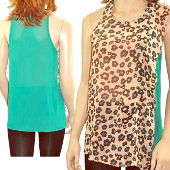 NEW!! Sleeveless Animal Print Shirt