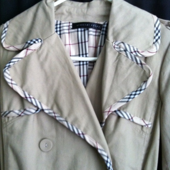 SOLD Khaki Trench Coat - Picture 2 of 3