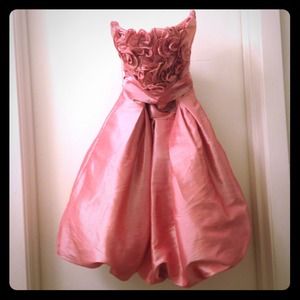 Pink short posh cocktail dress