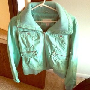 ⭐ON HOLD UNTIL 4/8⭐ Mint green leather jacket