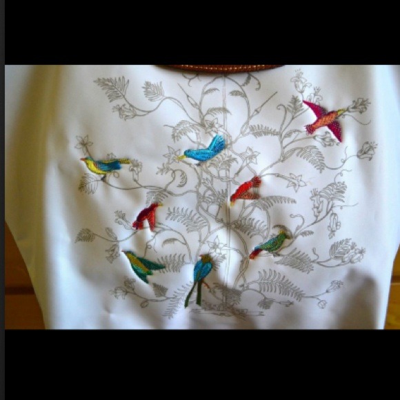 SOLD! White medium Le Pliage Longchamp tote - Picture 2 of 4