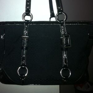 Classic black authentic Coach purse