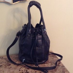 Beautiful all leather black bag