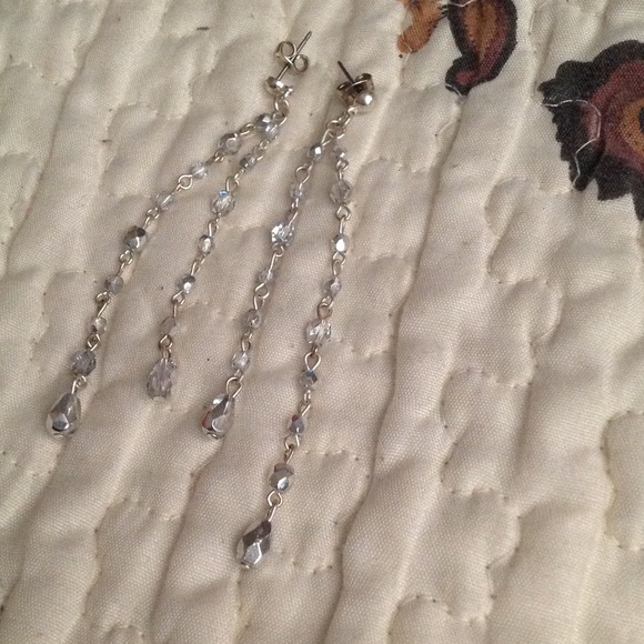 Clear earrings