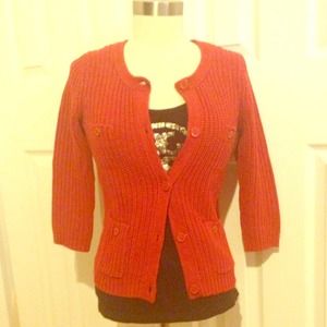 BNWT old navy red knit cardigan