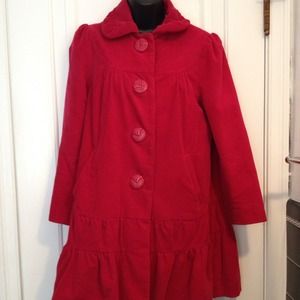 Adorable Red Anthropologie Jacket