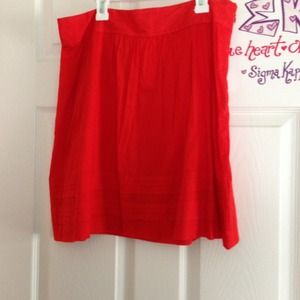 Ann Taylor Loft red skirt